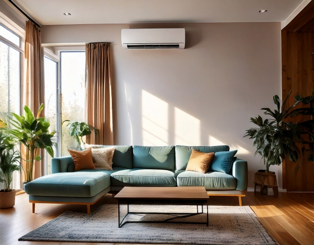 自然あふれるリビング